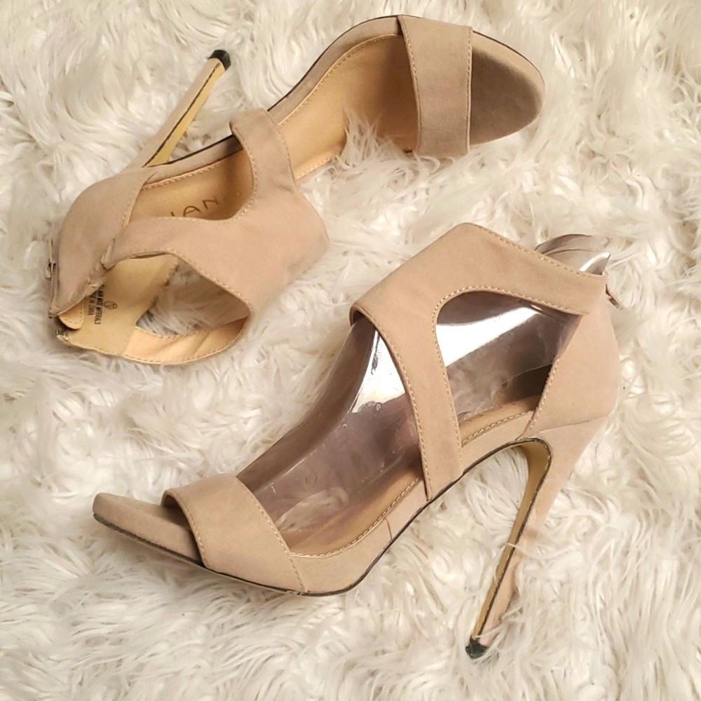 Liliana Jesse - 80 Suede Cross Strap Stilleto Sandals Size 7.5